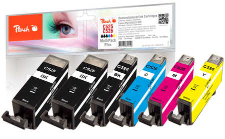 Peach PI100-249 Sort, Cyan, Magenta, Foto sort, Gul 410 sider Blæk