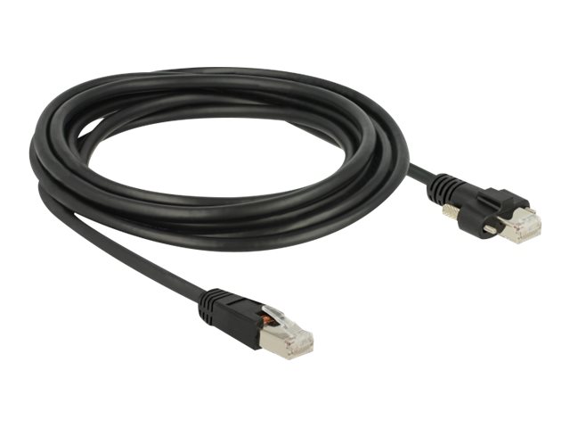 DeLOCK CAT 6 Afskærmet parsnoet kabel (SSTP) 3m Patchkabel Sort