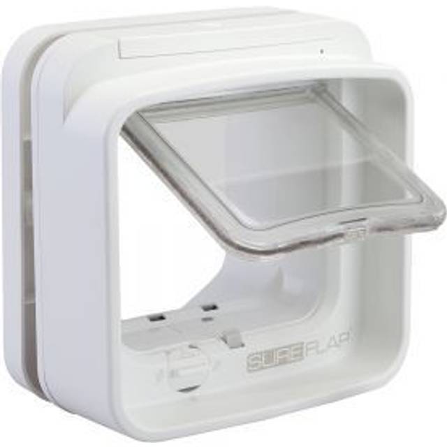 [AI generated title] Segula Sureflap Katteklap Med Mikrochip Teknologi Dualscan Hvid