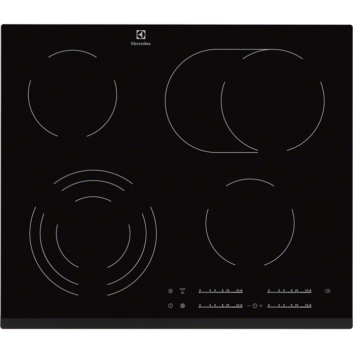 Electrolux EHF6547FXK kogeplade Sort Indbygget 4 zone(s)