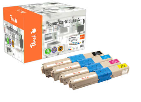 Peach 112100 Sort Cyan Magenta Gul 1500 sider Toner