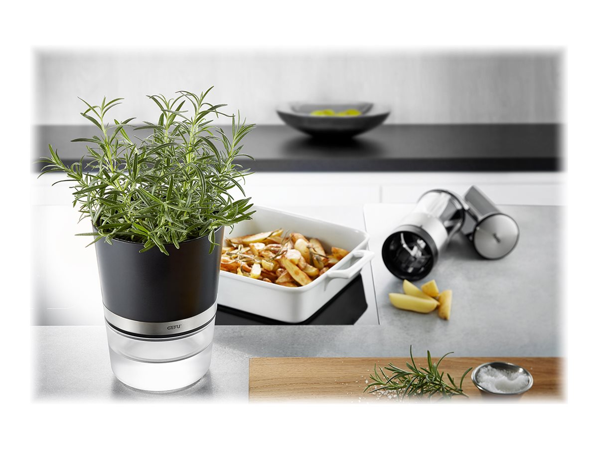 GEFU BOTANICO Smart plantepotte Sort Transparent