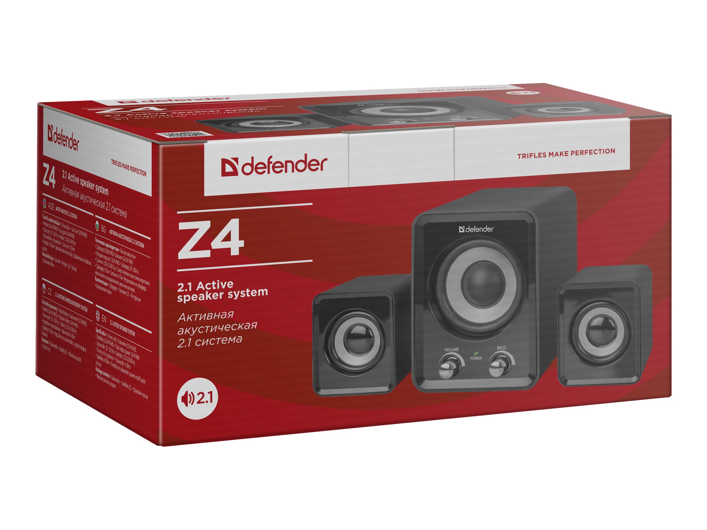 Defender Z4 2.1-kanal Højttalersystem Sort