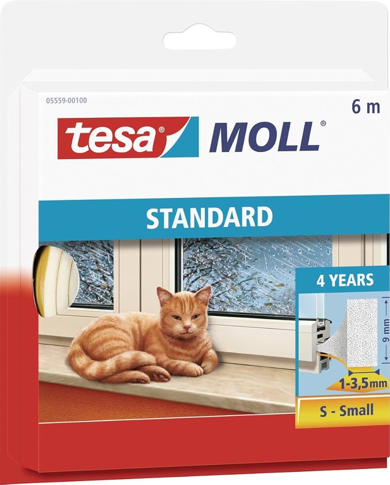 [AI generated title] Beiersdorf Tesa Moll Standard I-Profil Tætningslister 9 Mm X 6 M