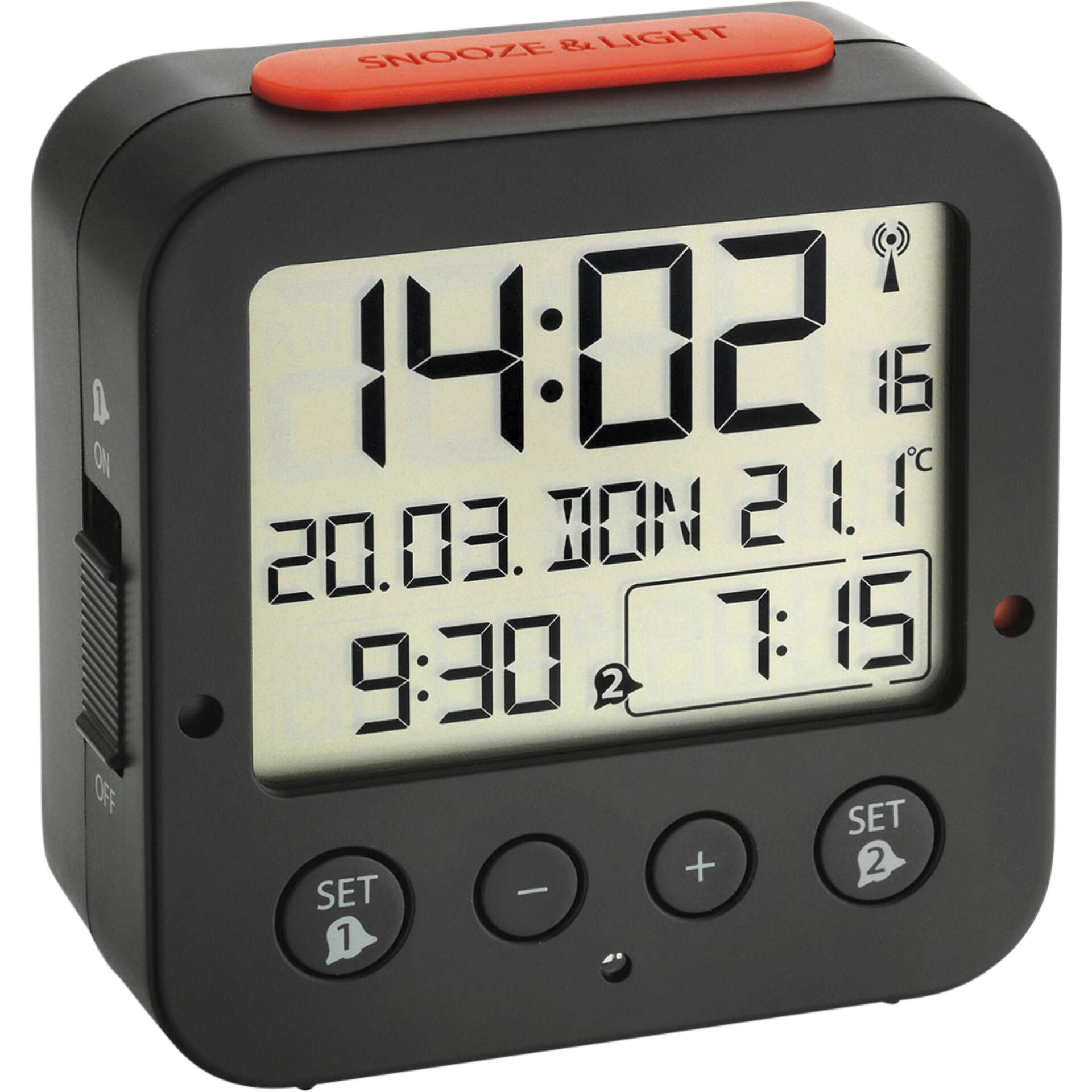 TFA-Dostmann BINGO Digital alarmur Sort