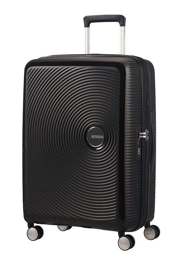 [AI generated title] American Tourister Soundbox 67 Cm Kuffert Letvægts Design