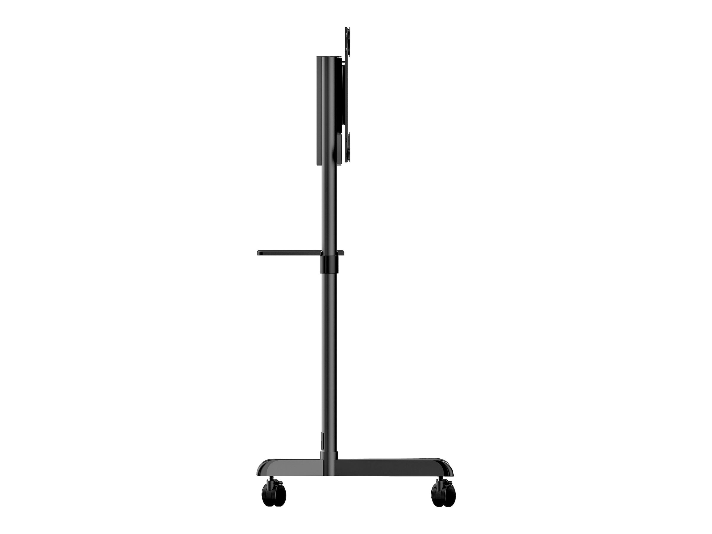 StarTech.com Mobile TV Cart, Portable Rolling TV Stand for 37-70 VESA Display (154lb/70kg), Shelf & Storage Compartment, Rotate/Tilt Display, Universal TV Mount on Casters/Wheels - Mobile TV Stand w/ Casters Vogn med hjul Fladt panel 37-70
