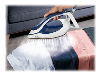Tefal Pro Express Protect GV9221 Dampstrygejern 2600W Blå Hvid