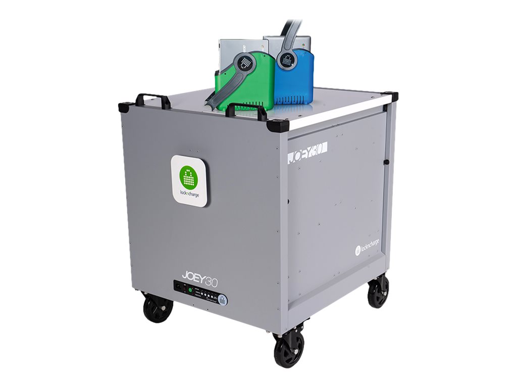LocknCharge Joey 30 Cart Mk3 Vogn med hjul 30 tablets / notebooks Op til 17
