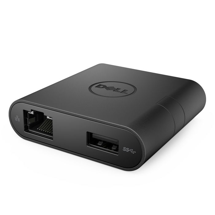 Dell External video adapter, USB-C/VGA/ USB 3.0 /Network / HDMI, Black