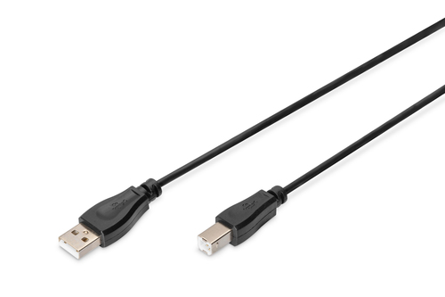 DIGITUS USB CABLE TYPE A - B M/M 1.8M USB 2.0 SUITABLE UL BL