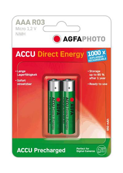 AgfaPhoto Direct Energy, Micro AAA, 950 mAh, (MP2)