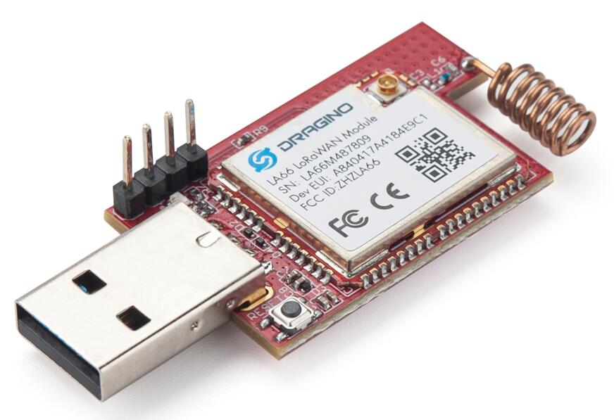 DRAGINO LoRa LA66 USB adapter with housing & SMA LA66-EU868
