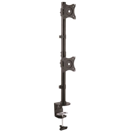 DUAL MONITOR MOUNT - VERTICAL FOR MONITORS UP TO 27IN - STEEL