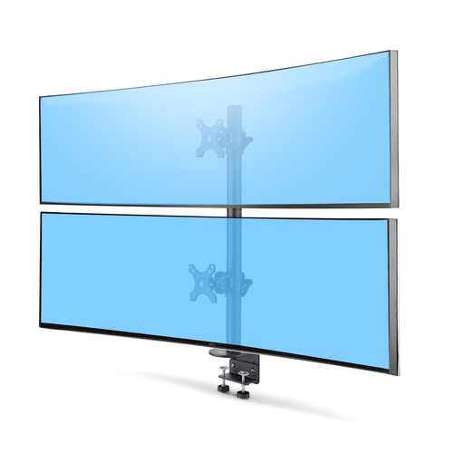 DUAL MONITOR VERTICAL MOUNT - C-CLAMP DUAL VESA 16:9/32:9