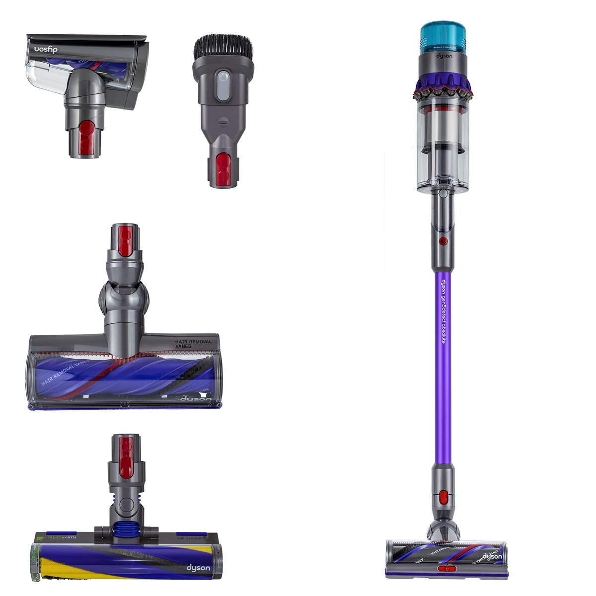 Gen5 Detect  2-in-1-steelvacuumcleaner - Bagless - Purple - DryHEPA - Cyclonic