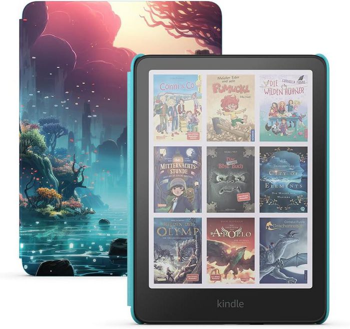 Amazon New Amazon Kindle Colorsoft Kids (16 GB) – First Kindle for children in colour, with cover – Fantasy River