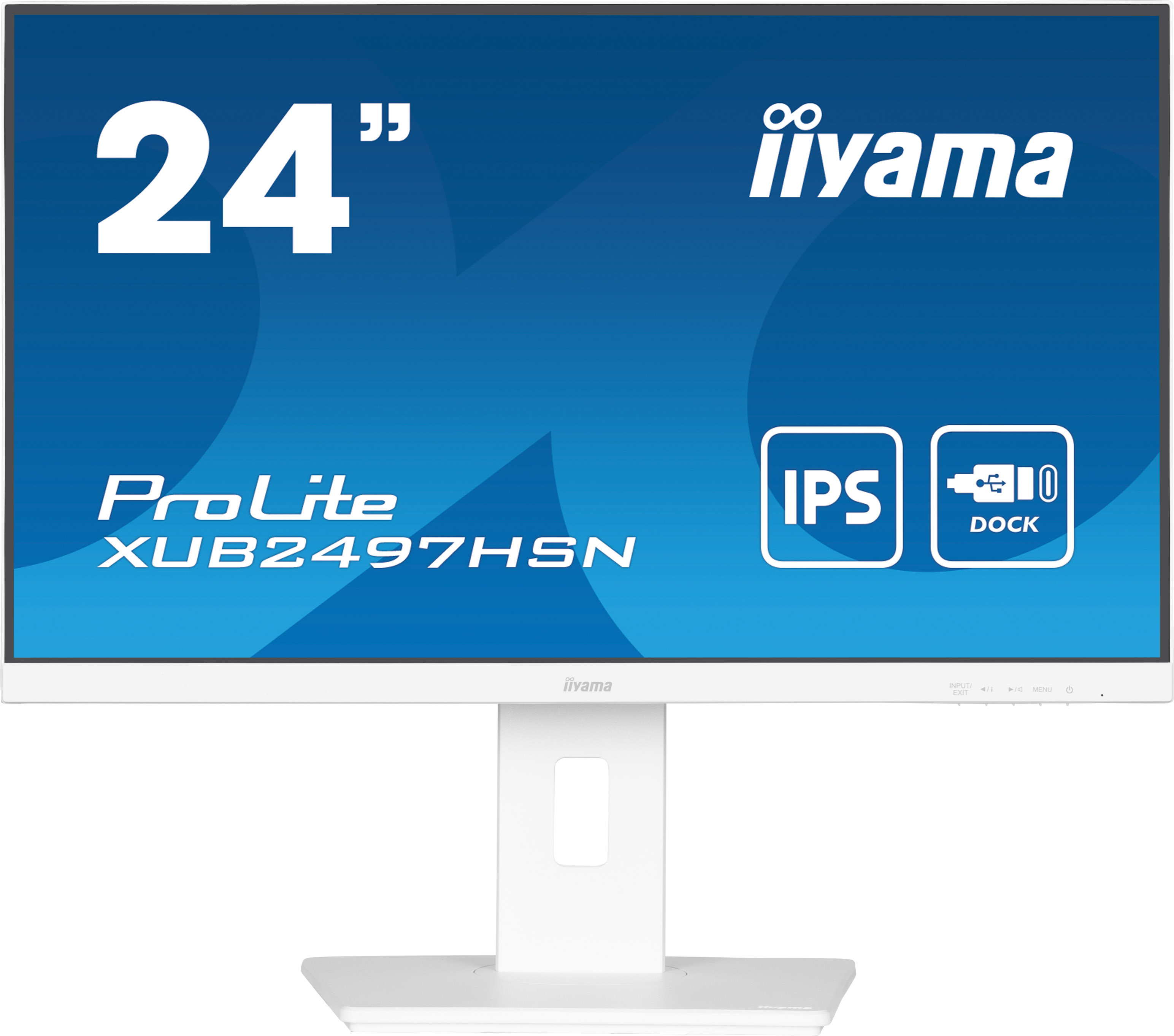 Prolite 24 inch - Full HD IPS LED Monitor -  1920x1080 / USB-C hub - White