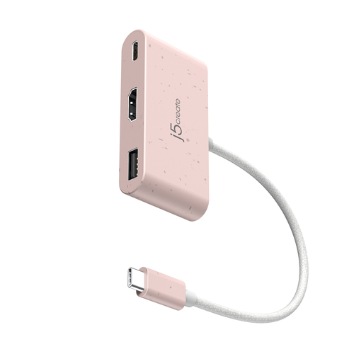 J5 Eco-Friendly Usb-C To Hdmi & Usb Type-A With Power Delivery