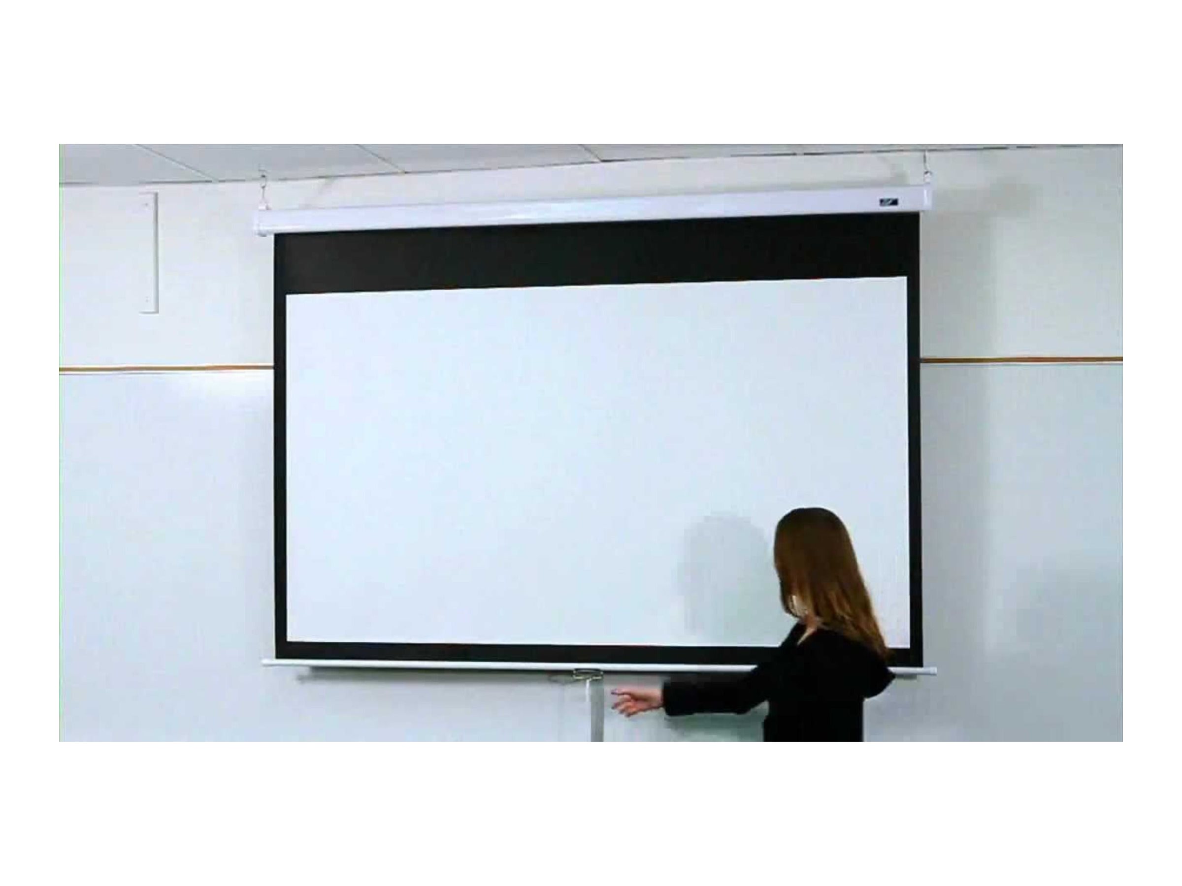 ELITE SCREENS M100NWV1 H:153CM X B:203CM 4:3 Manual Pull down Projector Screen 1.1 format