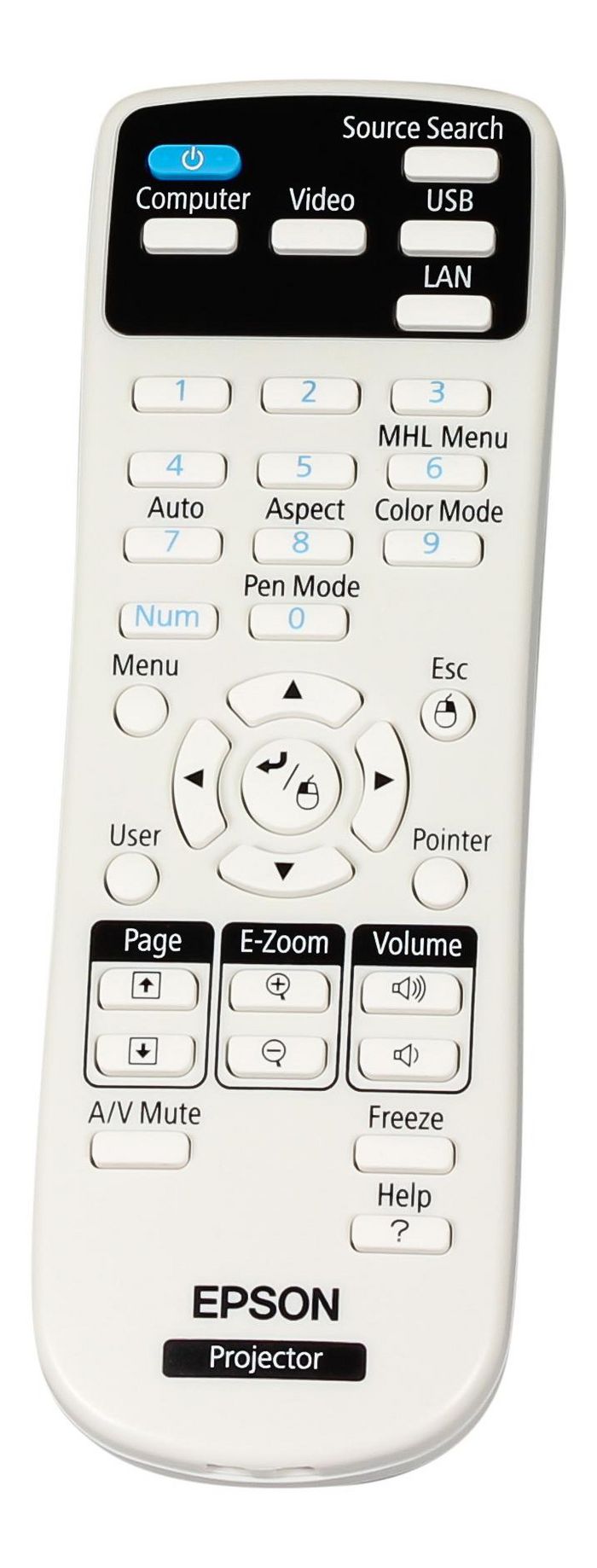Epson White/Black, for EB-525W, EB-535W, EB-570, EB-575W, EB-575Wi, EB-580, EB-580 SMART AiO, EB-585W, EB-585Wi, EB-595Wi, H361B