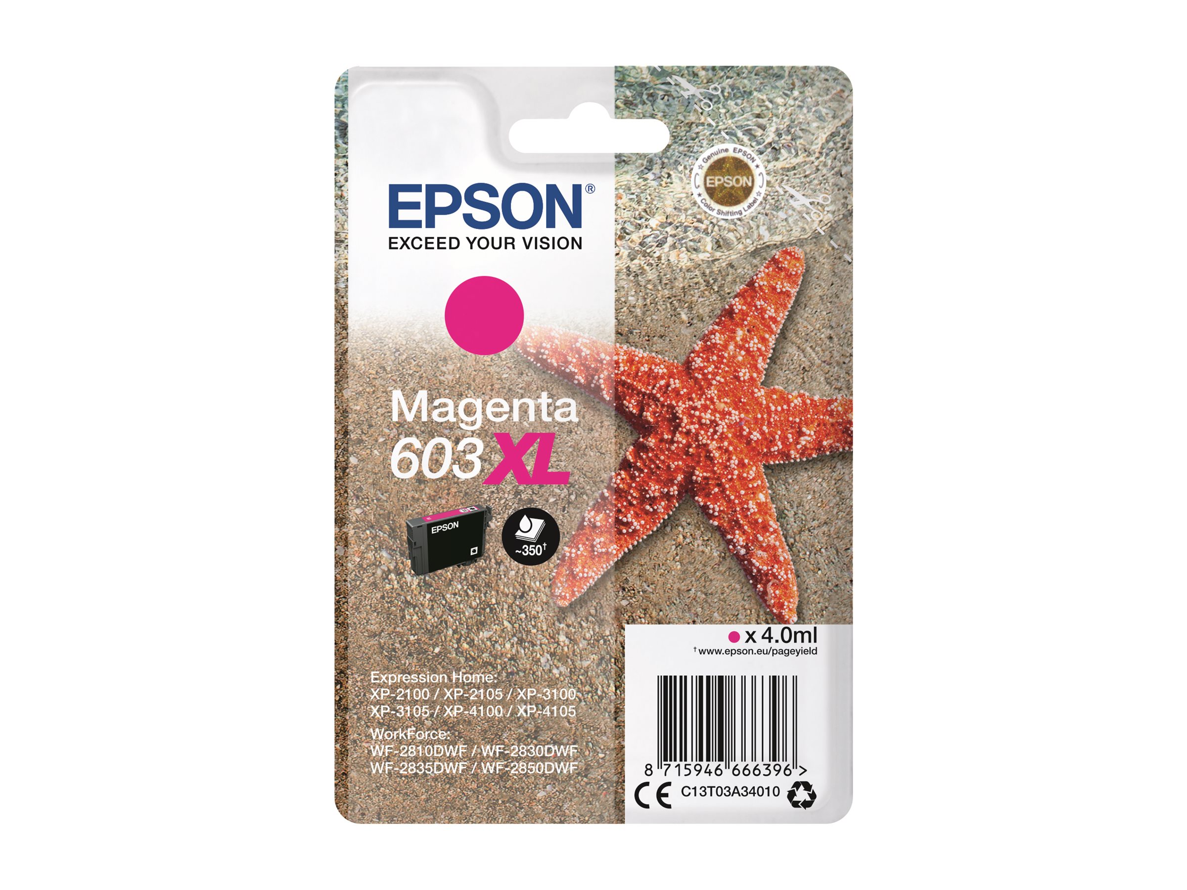 Epson C13T03A34010 ink cartridge 1 pc(s) Original High (XL) Yield Magenta