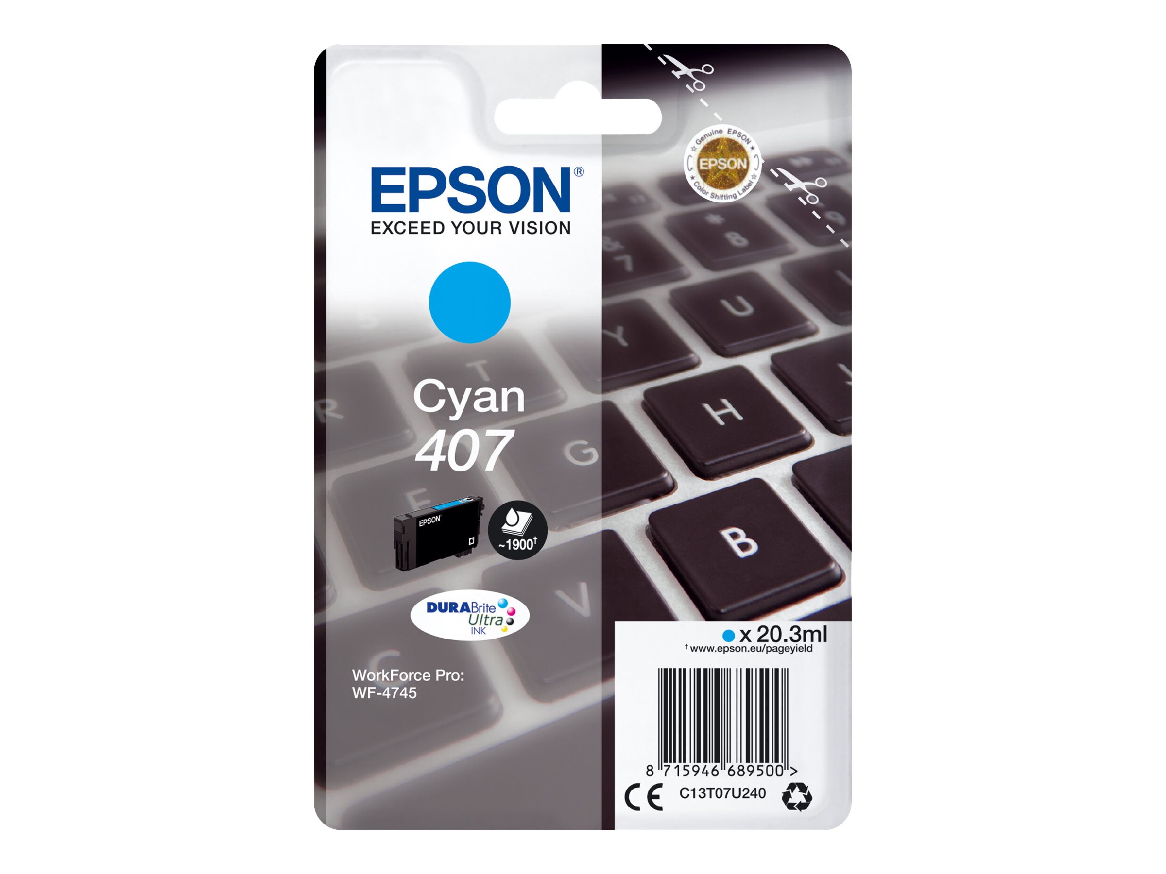 Epson WF-4745 ink cartridge 1 pc(s) Original High (XL) Yield Cyan