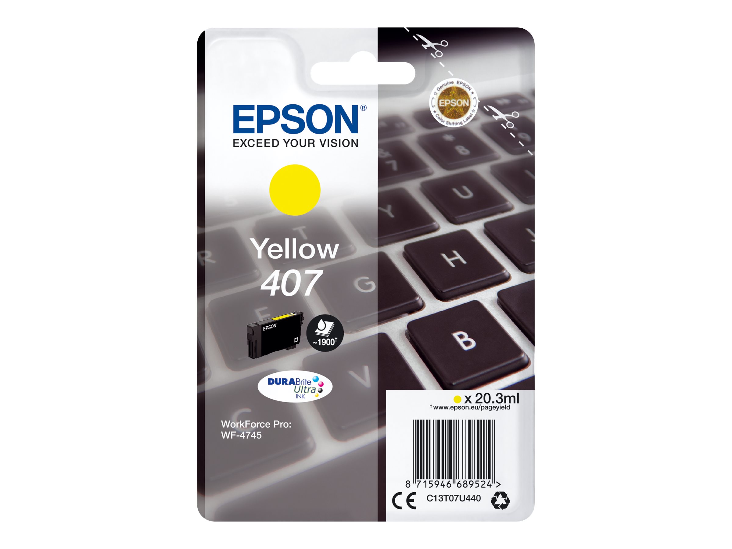 Epson WF-4745 ink cartridge 1 pc(s) Original High (XL) Yield Yellow