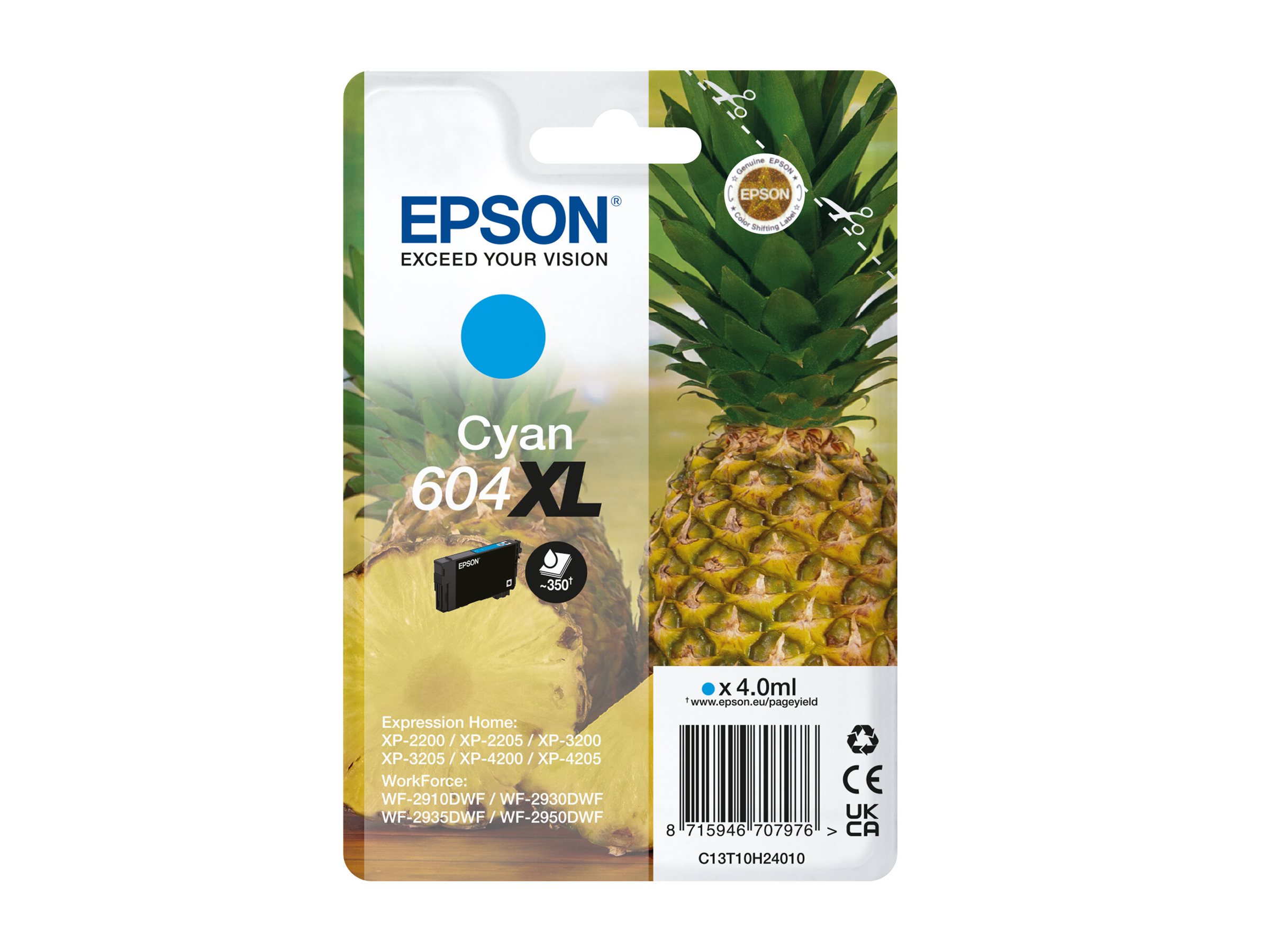 Epson 604XL ink cartridge 1 pc(s) Original High (XL) Yield Cyan