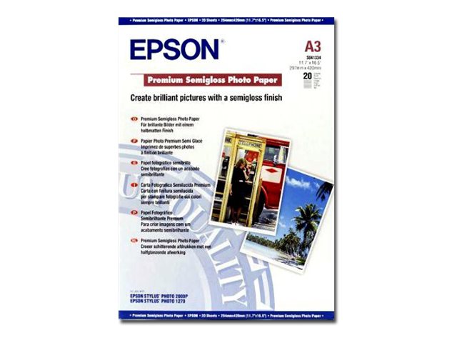 Epson Premium Semigloss Photo Paper, DIN A3, 251g/m², 20 Sheets