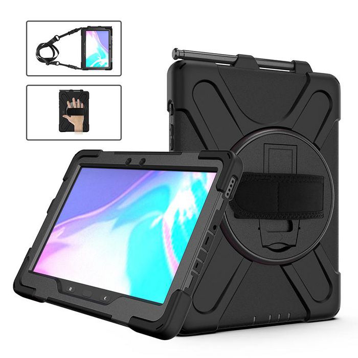 eSTUFF Galaxy Tab Active5 Pro/Active4 Pro/Active Pro CHICAGO Full Body Defender with built-in screen protector. Black