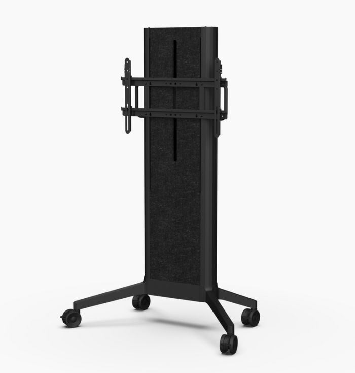SMS EVER350 Mobile (trolley), Dark Soft. Up to 86" displays and max. weight 100kg. VESA up to 600x400