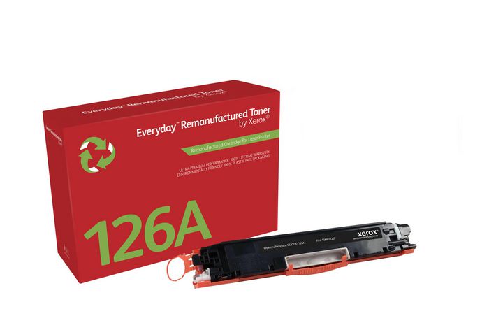 Xerox Black toner cartridge. Equivalent to HP CE310A. Compatible with HP Colour LaserJet 100 M175 MFP, Colour LaserJet CP1025