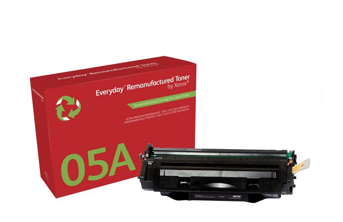 Xerox Black toner cartridge. Equivalent to HP CE505A. Compatible with HP LaserJet P2035, LaserJet P2055