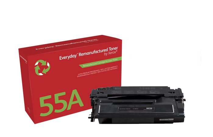 Xerox Black toner cartridge. Equivalent to HP CE255A. Compatible with HP LaserJet M525 MFP, LaserJet P3010, LaserJet P3015, LaserJet P3016