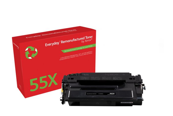 Xerox Black toner cartridge. Equivalent to HP CE255X. Compatible with HP LaserJet M525 MFP, LaserJet P3010, LaserJet P3015, LaserJet P3016