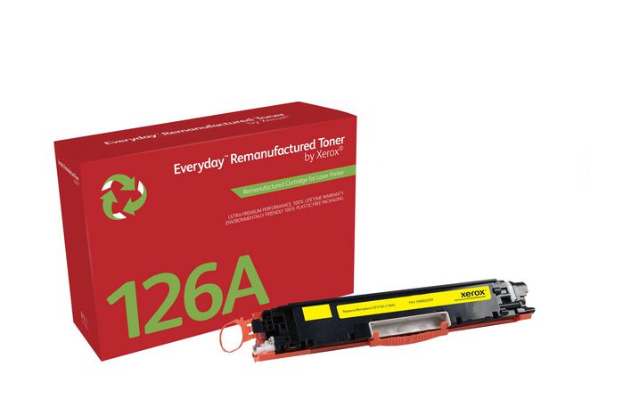 Xerox Yellow toner cartridge. Equivalent to HP CE312A. Compatible with HP Colour LaserJet 100 M175 MFP, Colour LaserJet CP1025