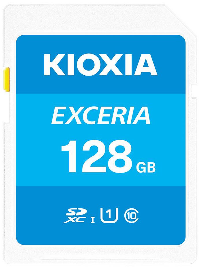 KIOXIA 128GB SDXC, UHS-I, 100 MB/s, C10, 32.0 x 24.0 x 2.1 mm