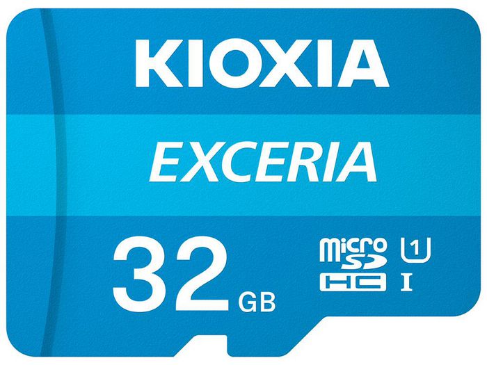 KIOXIA 32GB MicroSDHC, 100 MB/s, UHS-I, C10, U1, 15.0 x 11.0 x 1.0 mm