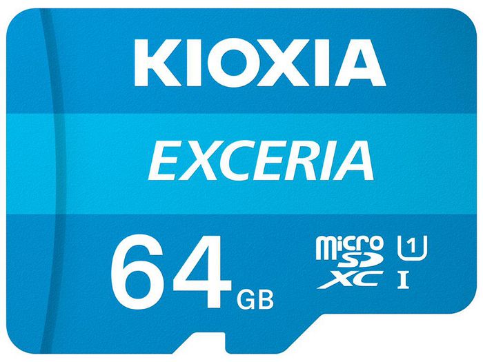 KIOXIA 64 MicroSDXC, 100 MB/s, U1, UHS-I, 15.0 x 11.0 x 1.0 mm