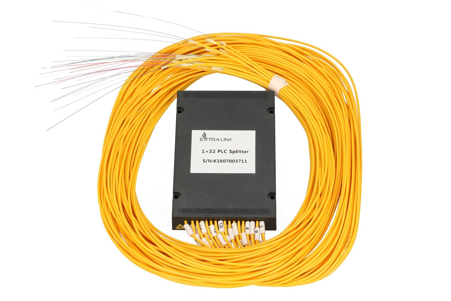 Extralink 1 32 PLC SPLITTER NO CONNECTORS 2.0 MM 1.5M ABS MODULE Kabelfordeler Sort