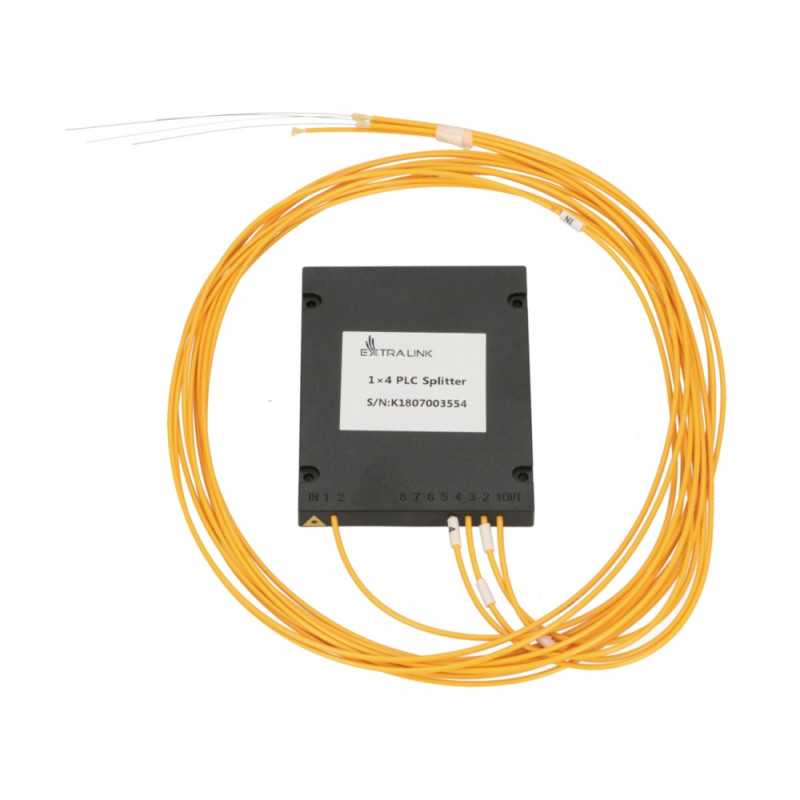 Extralink 1:4 PLC SC/APC | Splitter | 2.0mm, 1.5m, G657A, ABS module, without connectors