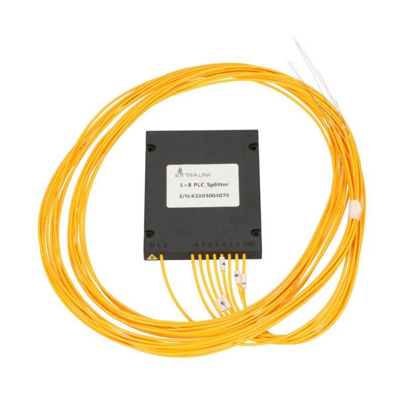 Extralink 1:8 PLC SC/APC | Splitter | 2.0mm, 1.5m, G657A, ABS module, without connectors