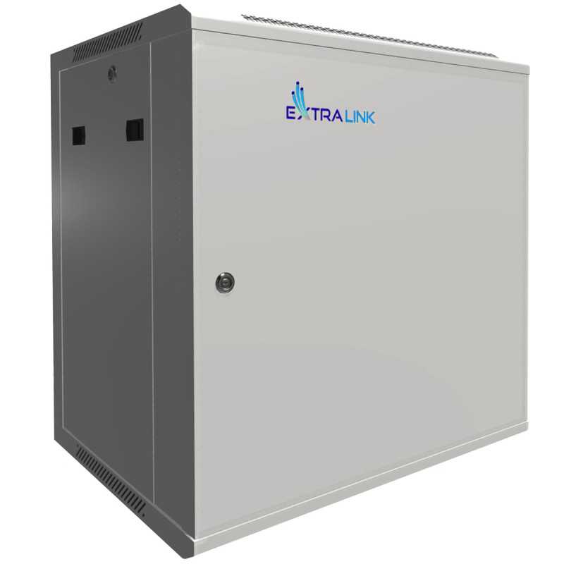 Extralink 12U 600x450 ASP Gray | Rack cabinet | mounted on the wall, solid sheet metal door