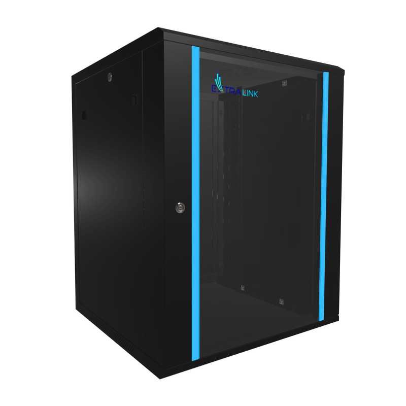 Extralink 15U 600x600 Black | Rack cabinet | wall mounted