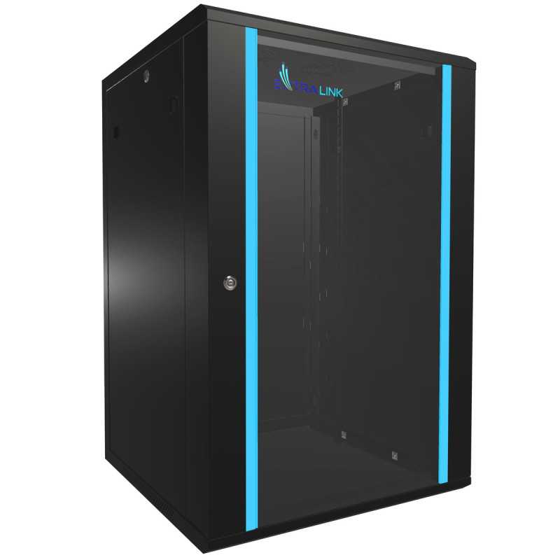 Extralink 18U 600x600 Black | Rack cabinet | wall mounted