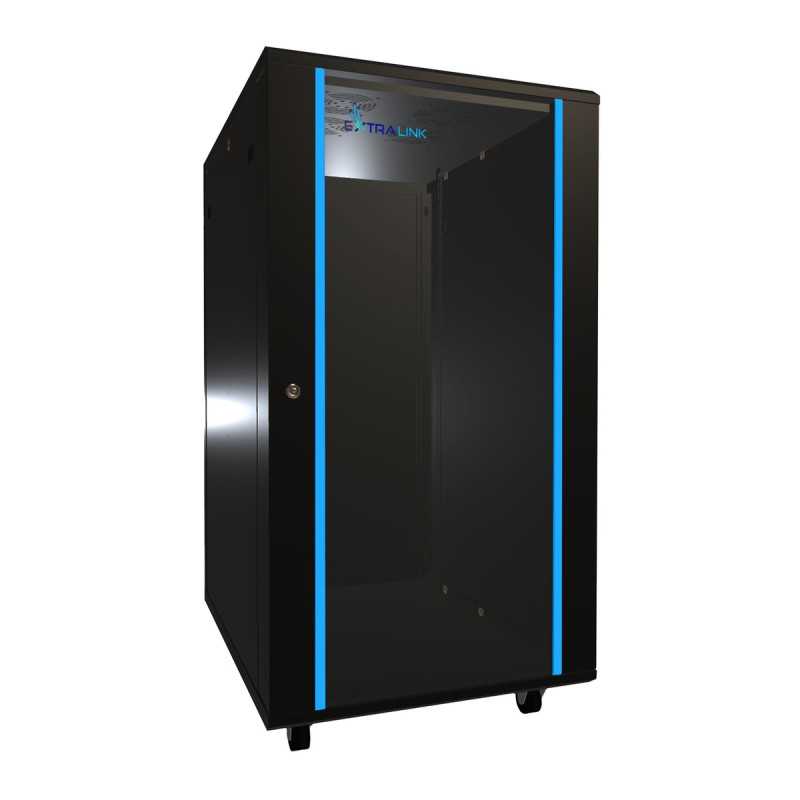 Extralink 22U 600x800 Black | Rack cabinet | standing