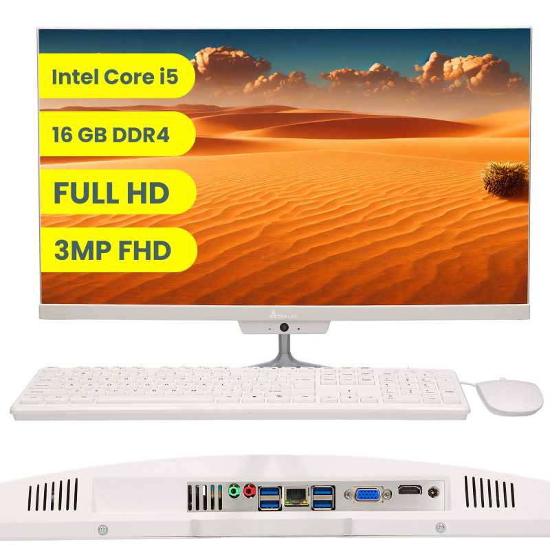 Extralink 24" All-In-One PC Office | Zestaw komputerowy | Intel i5-11300H, 16GB DDR4, 512GB SSD, klawiatura, mysz, kamera