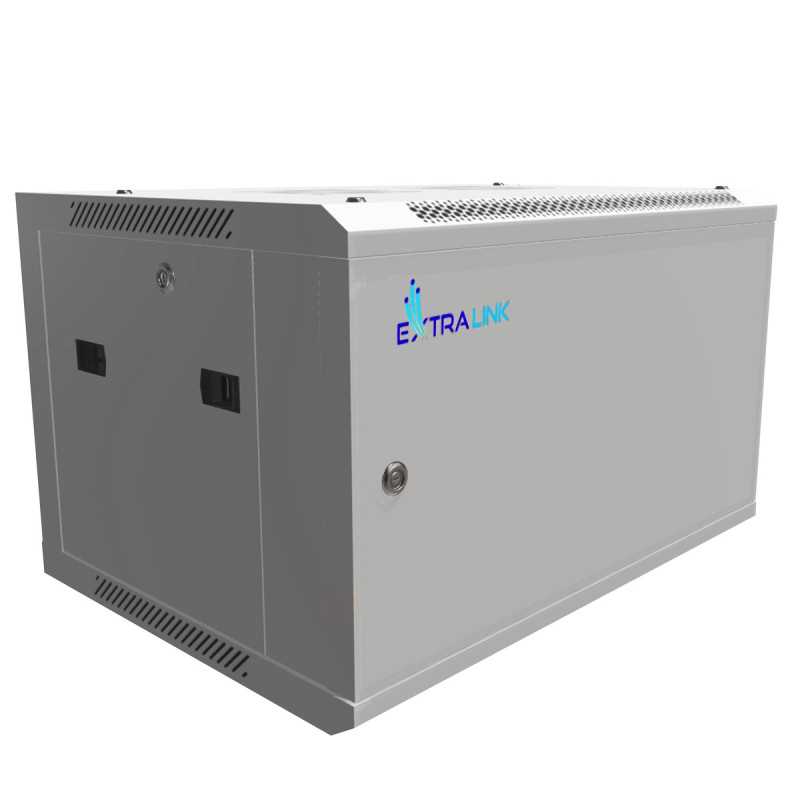 Extralink 6U 600x450 ASP Gray | Rack cabinet | mounted on the wall, solid sheet metal door