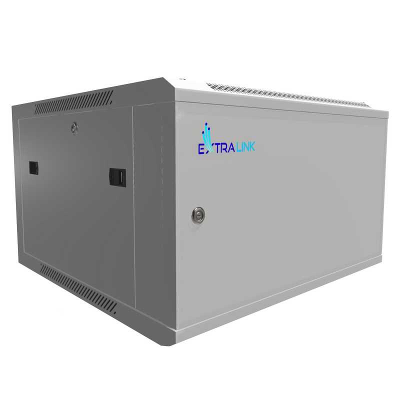 Extralink 6U 600x600 ASP Gray | Rack cabinet | mounted on the wall, solid sheet metal door